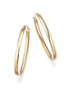 14k Yellow Gold Oval Tube Hoop Earrings - 100% Exclusive