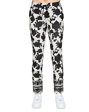 Pam & Gela Floral Print Cropped Track Pants