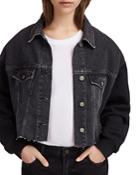 Allsaints Anders Mixed Media Cropped Jacket