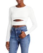 Fore Cutout Long Sleeve Crop Top