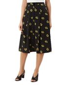 Hobbs London Emmy Dotted-floral-print Skirt