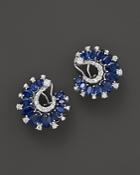 Sapphire And Diamond Earrings In 14k White Gold - 100% Exclusive