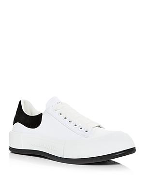 Alexander Mcqueen Men's Deck Suede Heel Detail Low Top Sneakers
