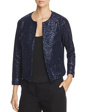 Three Dots Open Front Sparkle Knit Jacket