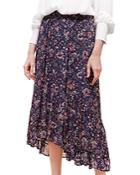 Gerard Darel Bonnie Floral Print Midi Skirt