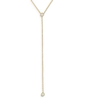 Zoe Lev 14k Yellow Gold Bezel Diamond Lariat Necklace, 18