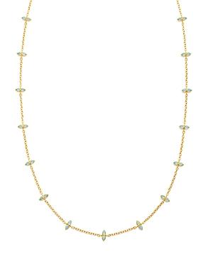 Temple St. Clair 18k Yellow Gold Dynasty Moon Blue Moonstone Long Chain Necklace, 36