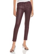 Ag Farrah Ankle Skinny Jeans In Leatherette In Light Deep Currant