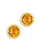Bloomingdale's Citrine Bezel Set Stud Earrings In 14k Yellow Gold - 100% Exclusive