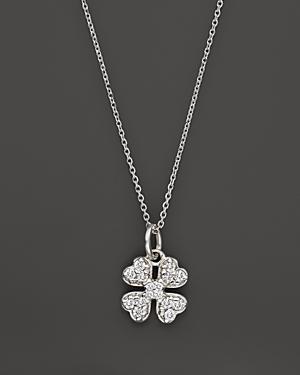 Kc Designs Diamond Clover Pendant Necklace In 14k White Gold, .14 Ct. T.w.