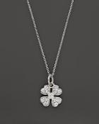 Kc Designs Diamond Clover Pendant Necklace In 14k White Gold, .14 Ct. T.w.