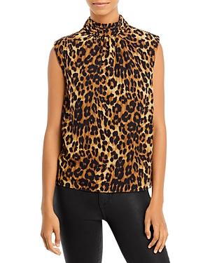 Milly Leopard Print Sleeveless Top
