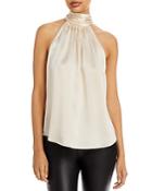 Cinq A Sept Karla Silk Bow Back Top