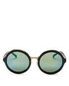 3.1 Phillip Lim Mirrored Round Sunglasses, 58mm