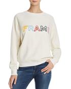 Frame Embroidered Raglan Sweatshirt