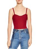 Sandro Sisters Scalloped Bustier Top