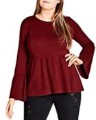 City Chic Bell-sleeve Sweater
