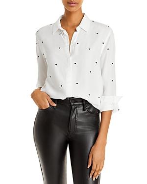Rails Yvonne Heart Embroidered Button Down Shirt
