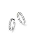 Bloomingdale's Diamond Small Hoop Earrings In 14k White Gold, 0.70 Ct. T.w. - 100% Exclusive