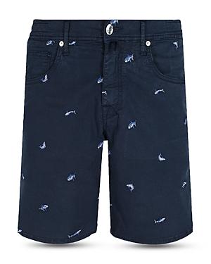Vilebrequin 2009 Requin Embroidered Slim Fit Bermuda Shorts