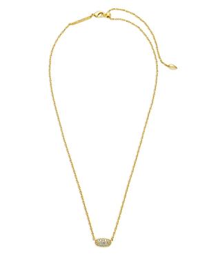 Kendra Scott Grayson Cubic Zirconia Adjustable Pendant Necklace In 14k Gold Plate, 19