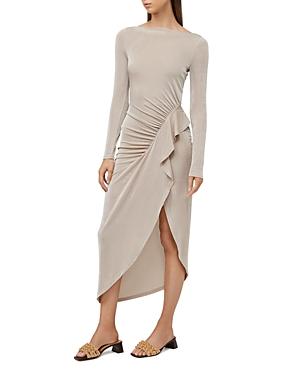 Significant Other Vanessa Asymmetric Ruffled Midi Dress