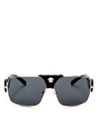 Versace Collection Men's Shield Aviator Sunglasses, 145mm