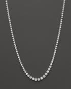 Diamond Graduated Tennis Necklace In 14k White Gold, 6.0 Ct. T.w.