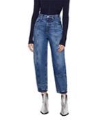 Frame Ultra High Rise Barrel Jeans In Longshore