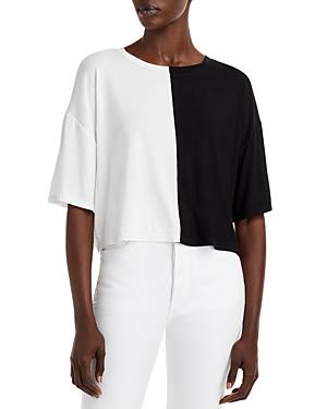 Aqua Split Colorblock Relaxed Tee - 100% Exclusive