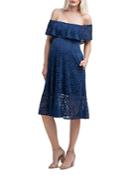 Nom Maternity Lucia Lace Off-the-shoulder Maternity Dress