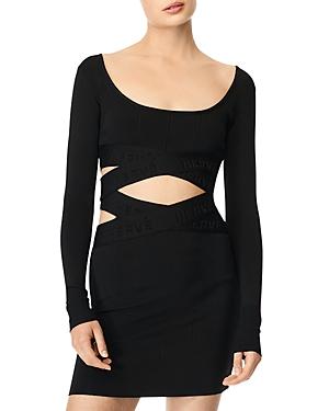 Herve By Herve Leger Scoop Neck Crop Top