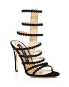 Sergio Rossi Kim Embellished Strappy High Heel Sandals
