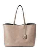 Jimmy Choo Nine2five Large Embossed Leather Tote