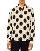 Sandro Dot Print Classic Button Down Shirt