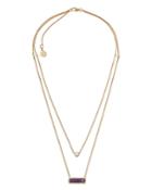 Michael Kors Amethyst Pendant Necklace, 16