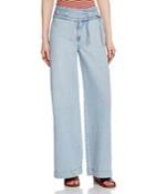 Free People Augusta Belted Flare Jeans In Pale Blue