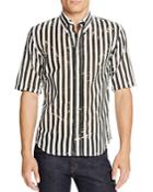 Marc Jacobs Distressed Stripe Slim Fit Button Down Shirt