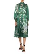 Ted Baker Jhenni Graceful-print Satin Dress