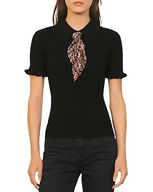 Sandro Robyn Scarf Sweater