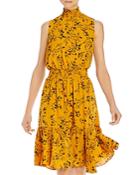 Nanette Nanette Lepore Floral-print Smocked-waist Dress