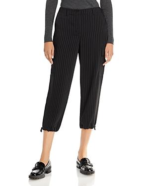 Dkny Pinstripe Cropped Cargo Pants