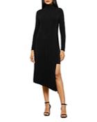 Bcbgmaxazria Kabrina Turtleneck Asymmetric Hem Dress
