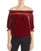Whistles Velvet Off-the-shoulder Top - 100% Exclusive