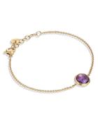 Marco Bicego 18k Yellow Gold Jaipur Color Amethyst Chain Bracelet
