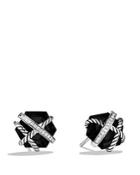 David Yurman Cable Wrap Earrings With Black Onyx And Diamonds