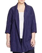 Eileen Fisher Plus Crinkled Kimono Coat