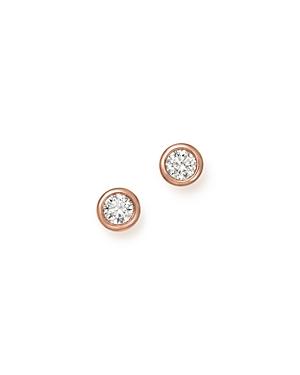 Bloomingdale's Diamond Bezel Set Stud Earrings In 14k Rose Gold, .50 Ct. T.w. - 100% Exclusive