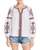 Beltaine Embroidered Peasant Top