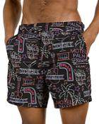 Ted Baker Neon Sign Printed Swim Trunks